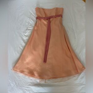 ALFRED ANGELO yk2 bridesmaid dress, peach pink with bow and tule layer. size 8